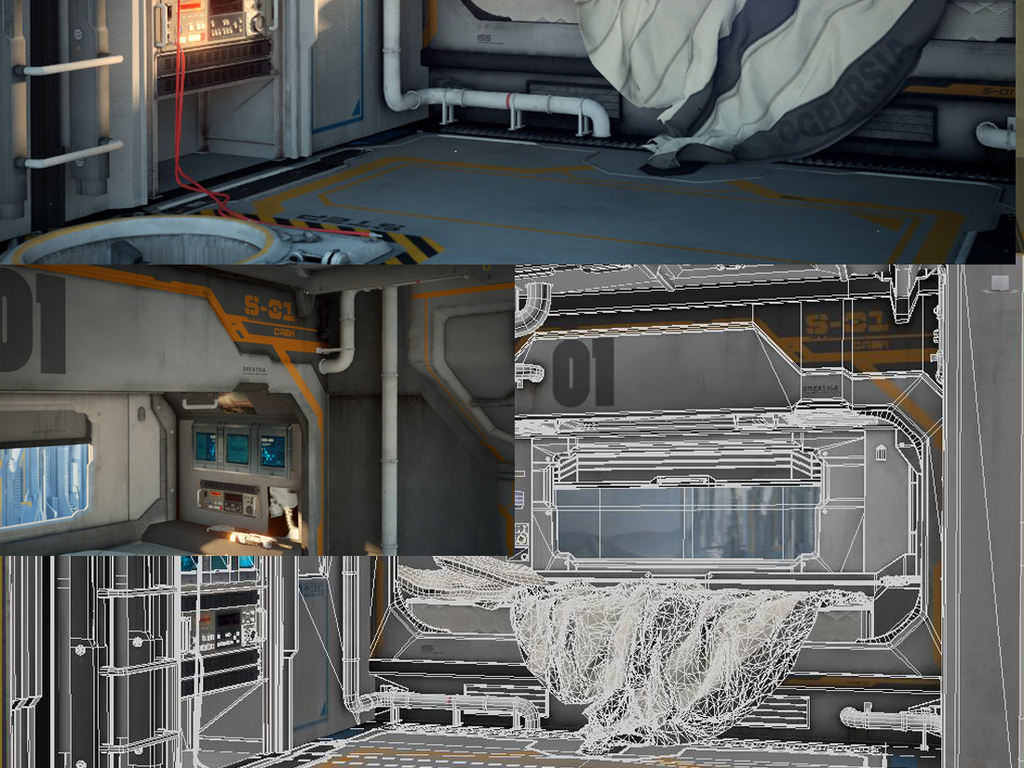 其他模型 其他模型 > 3d科幻太空舱外星基地太空基地c4d模型 素材图片
