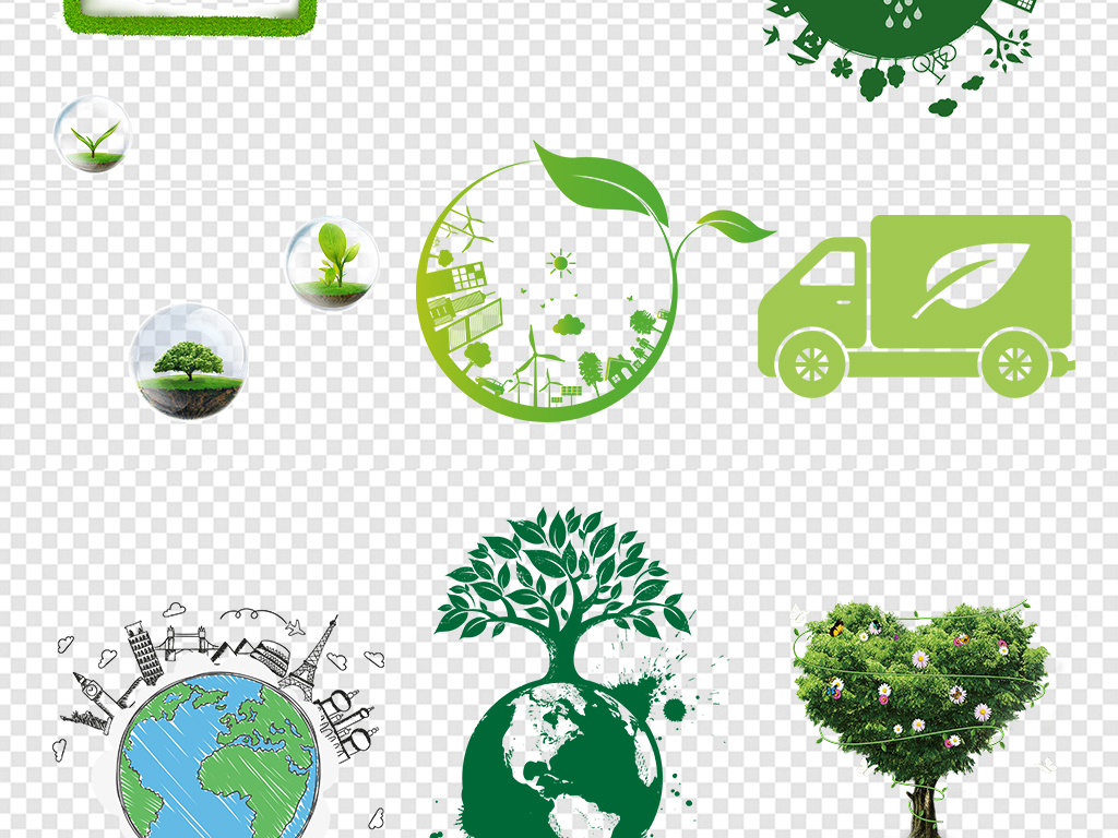 绿色环保健康环保爱护地球图片素材