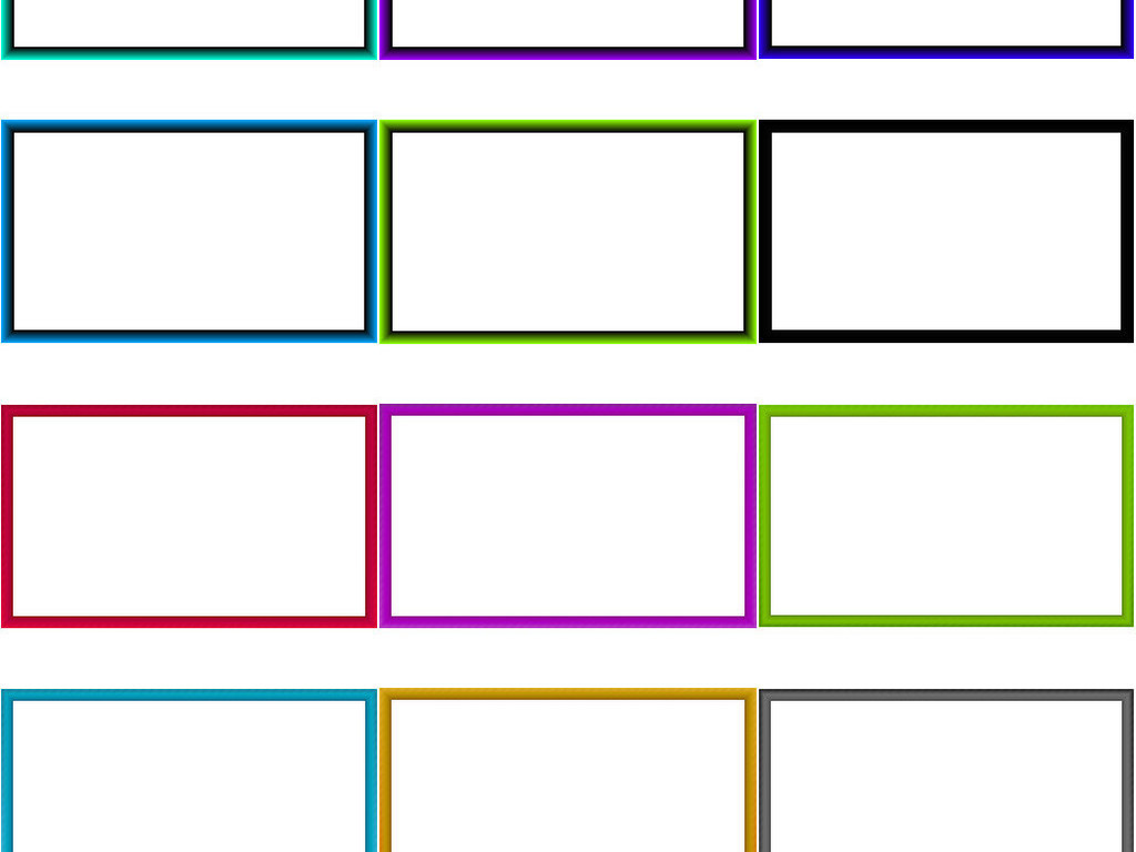 手抄报长方形边框彩色边ps素材3