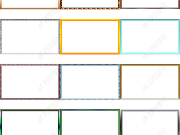 简单大方长方形边框设计素材1图片下载png素