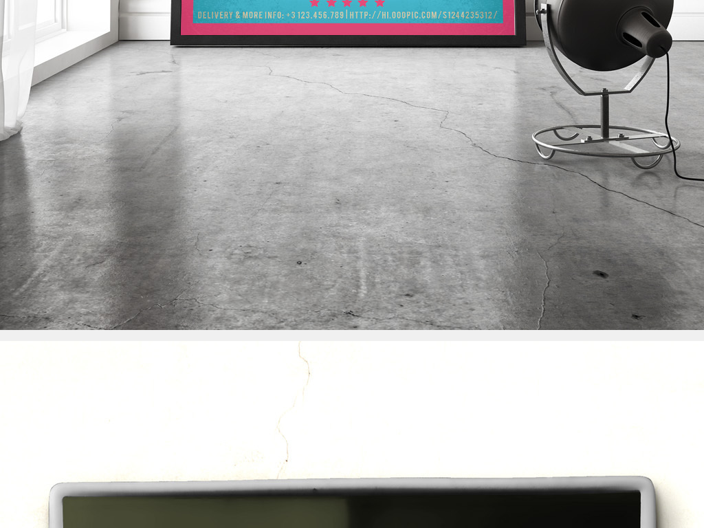 时尚复古多彩文艺甜品店烘焙坊外卖宣传海报