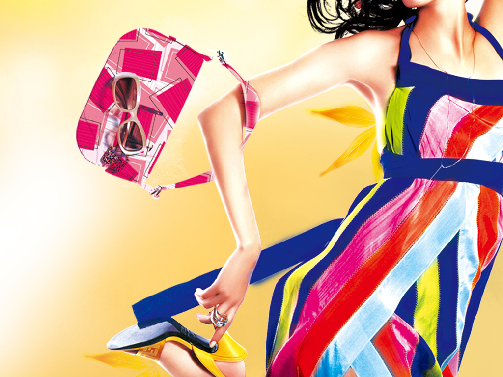 时尚美女购物时装服饰模特女性生活