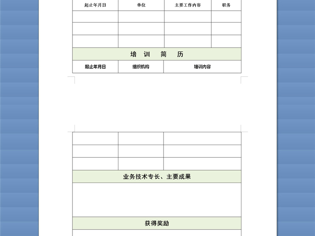 保险客户经理个人简历表格