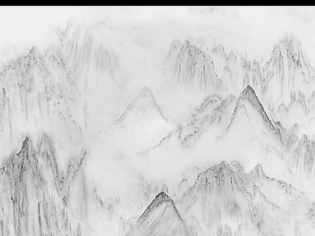 大理石画山水画玉石石材背水墨山水