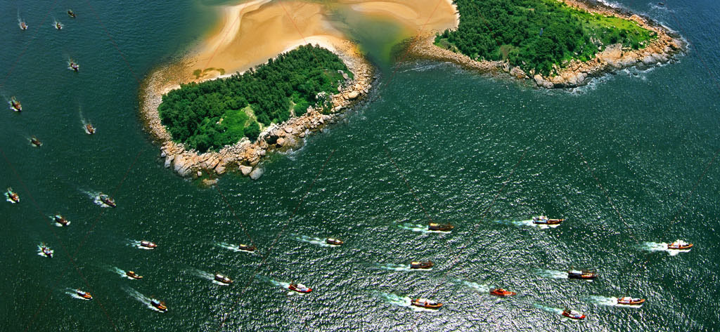 阳江渔民开渔节滨海风情海岛风水宝地素材