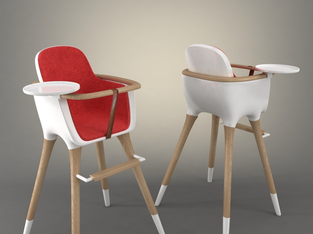 儿童餐椅3d模型幼儿餐椅