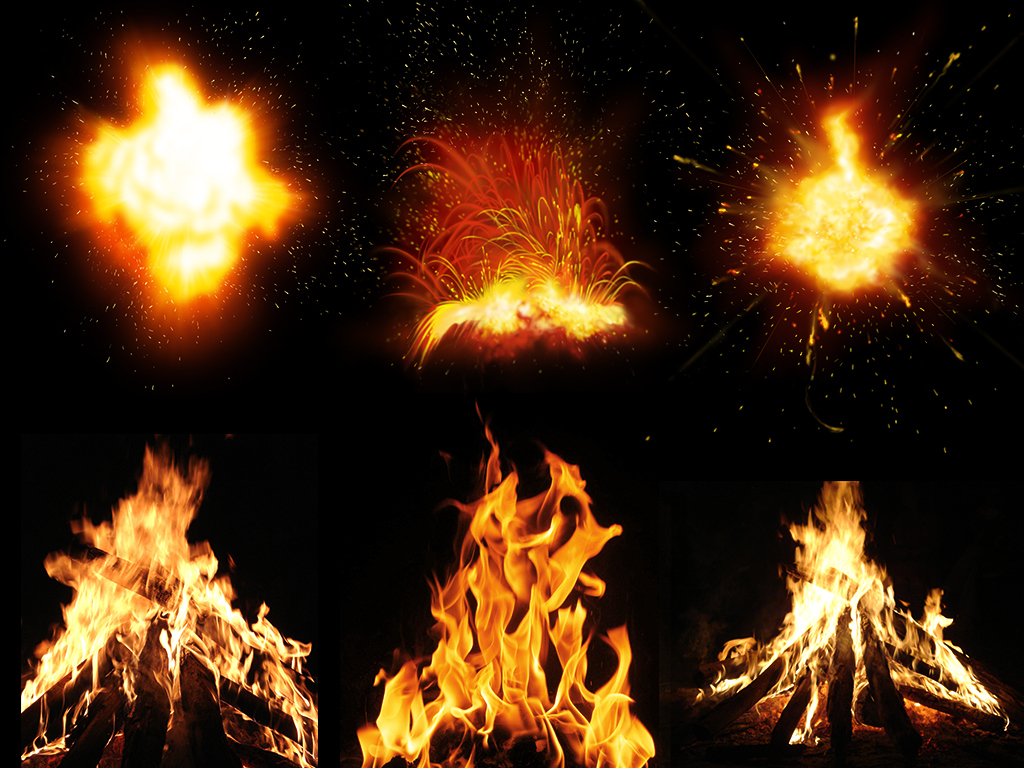 火花素材焰火素材火焰PNG免扣图片素材