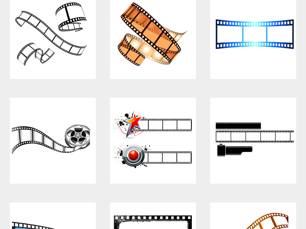 影视电影胶片胶卷边框素材下载
