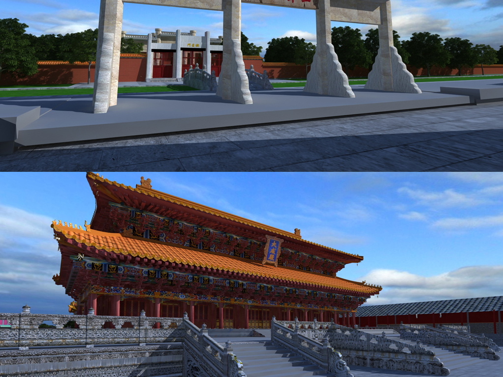 山东曲阜孔庙大成殿寺庙寺院3Dmax模型