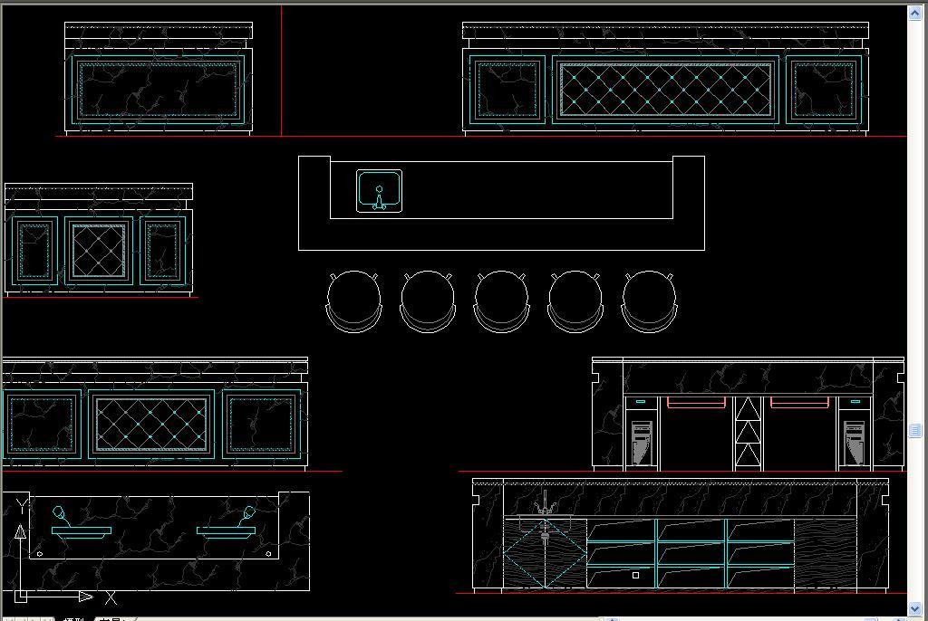 接待台水吧台CAD