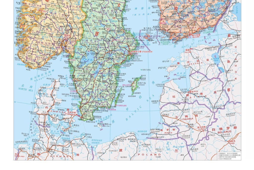 挪威高清地图
