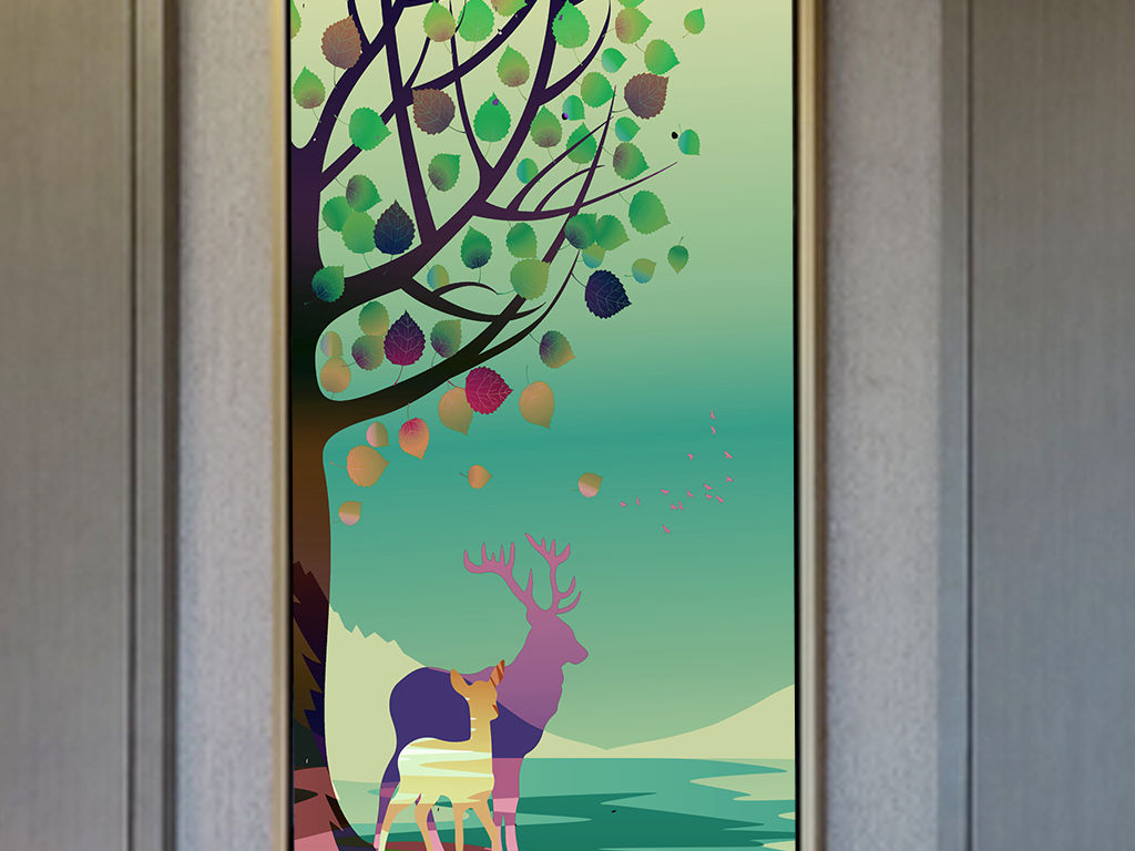 【本作品下载内容为:"北欧清新麋鹿风景走廊过道玄关装饰画"模板,其他内容仅为参考,如需印刷成实物请先认真校稿,避免造成不必要的经济损失。】 【注意】作品授权不包含作品中使用到的字体和摄影图,下载作品后请自行替换。 【声明】未经权利人许可,任何人不得随意使用本网站的原创作品(含预览图),否则将按照我国著作权法的相关规定被要求承担最高达50万元人民币的赔偿责任。所有作品均是用户自行上传分享并拥有版权或使用权,仅供网友学习交流,未经上传用户授权,请勿作他用。