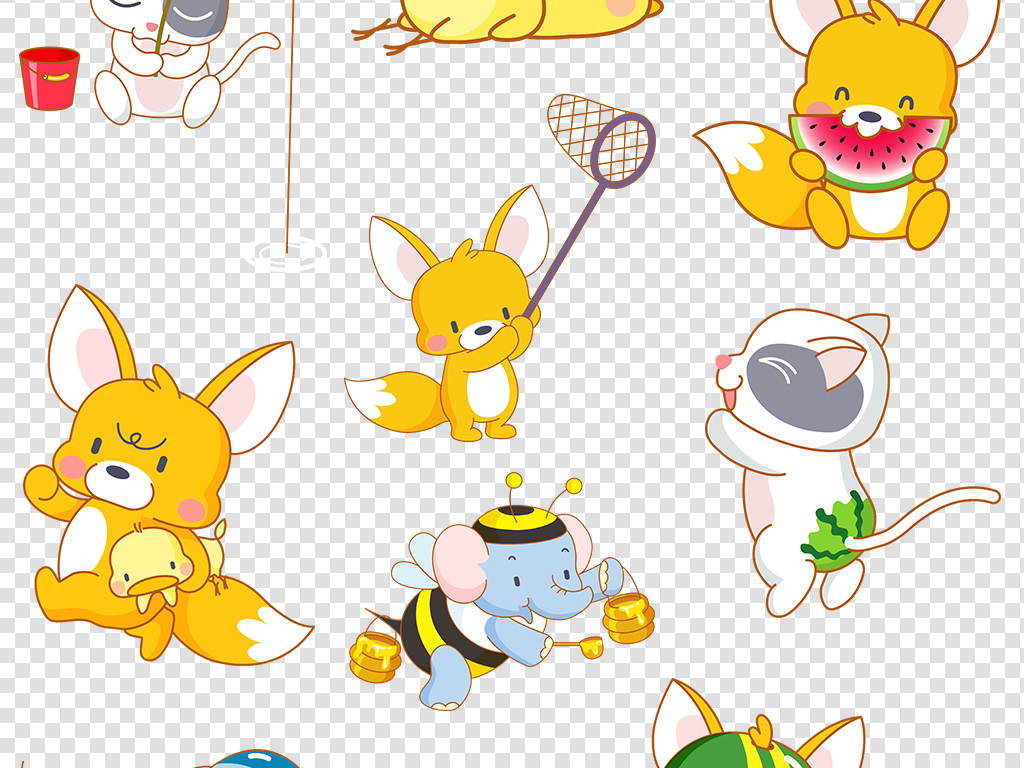 我图网提供精品流行卡通素材插画素材卡通动物PNG透明图片下载,作品模板源文件可以编辑替换,设计作品简介: 卡通素材插画素材卡通动物PNG透明图片 位图, RGB格式高清大图,使用软件为 Photoshop CS6(.png) 卡通
