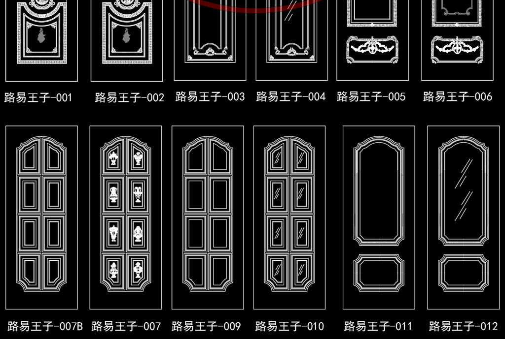 木门款式CAD图库大全