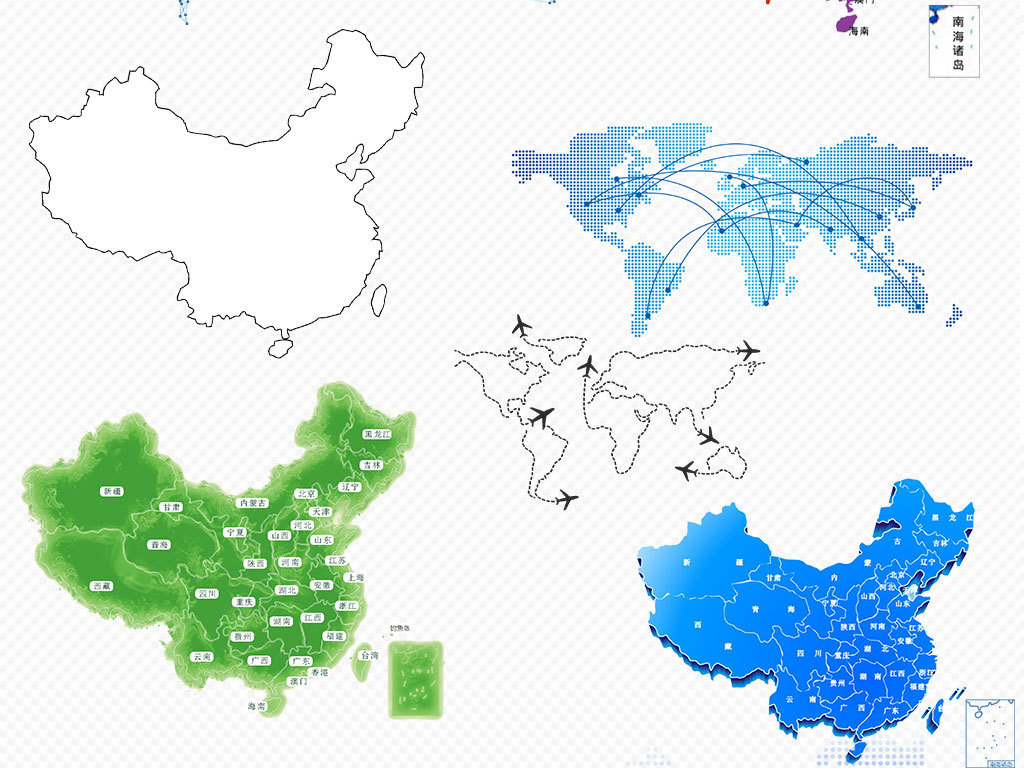 中国地图 科技感_溜溜网