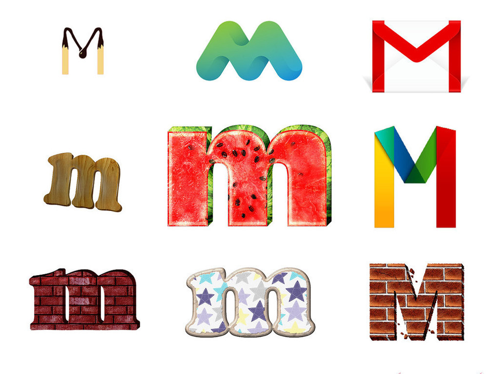 英文字母m字体设计图片1