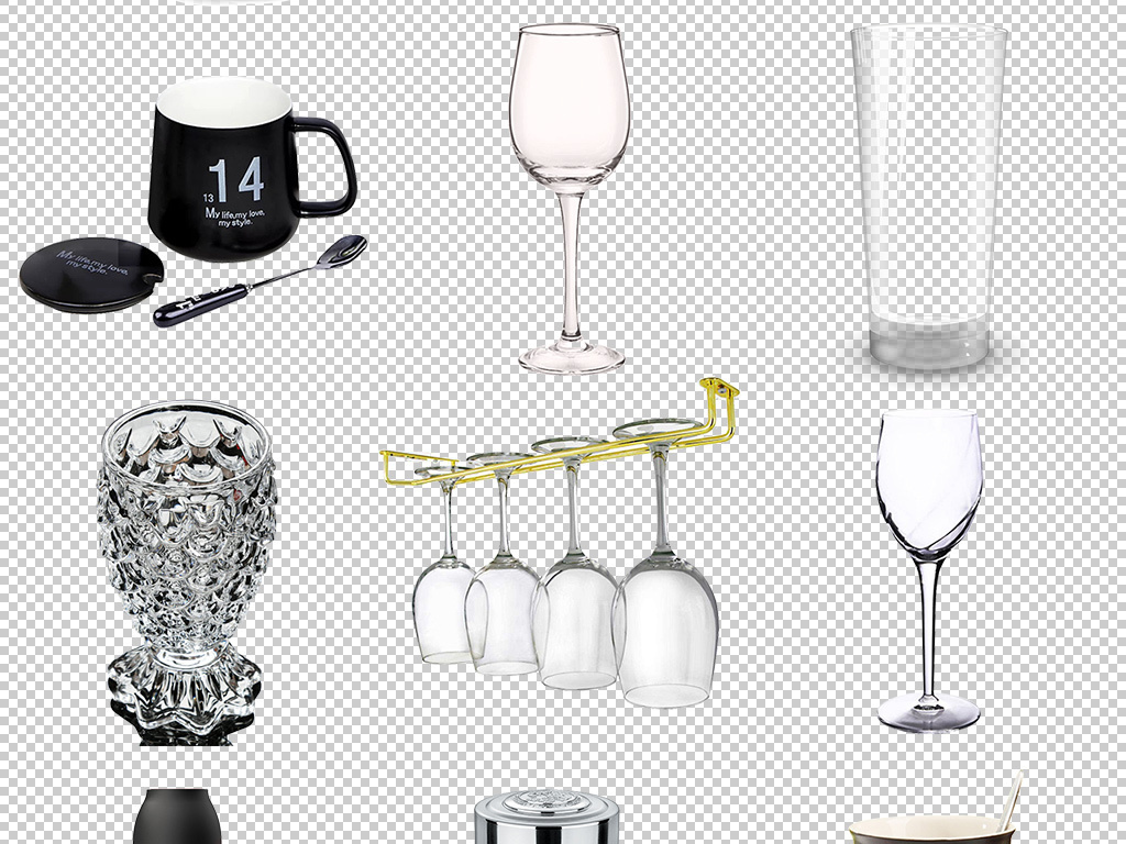 酒杯茶杯高脚杯马克杯各种杯子杯具素材图片