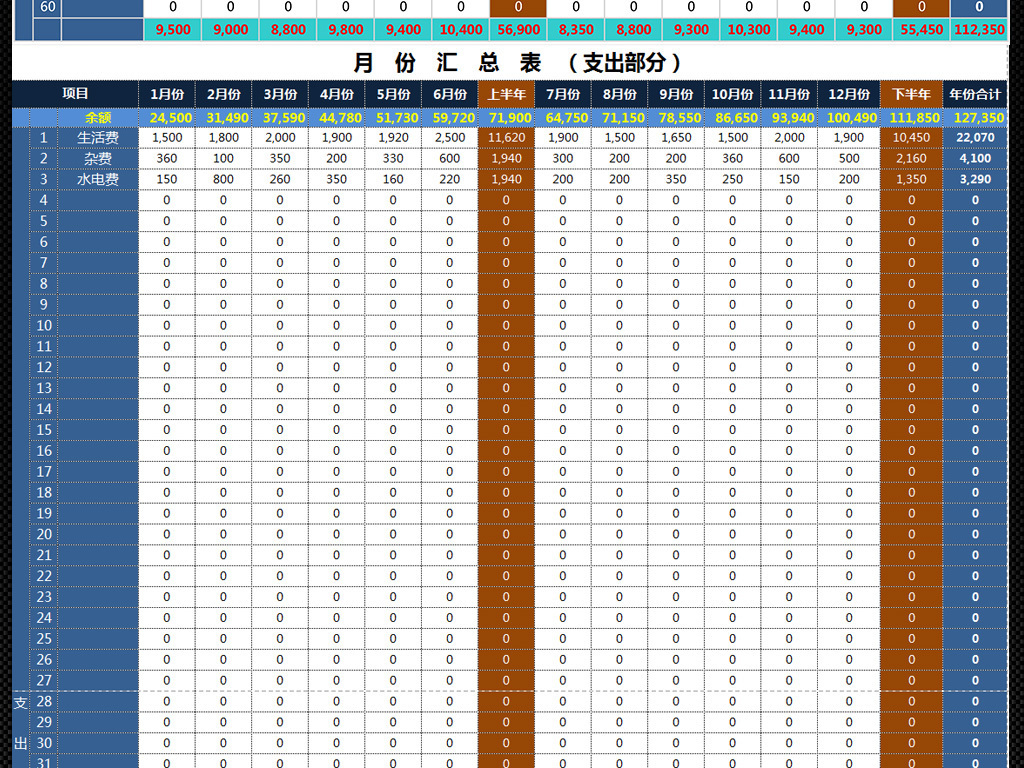 收入支出明细表模板_收入帐明细表(3)