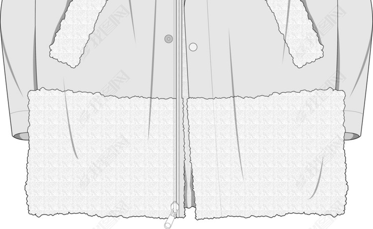 羊羔毛派克大衣图片下载ai素材-其他女装