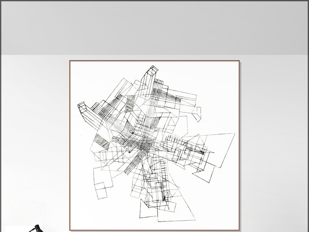 创意几何线条抽象装饰画无框画