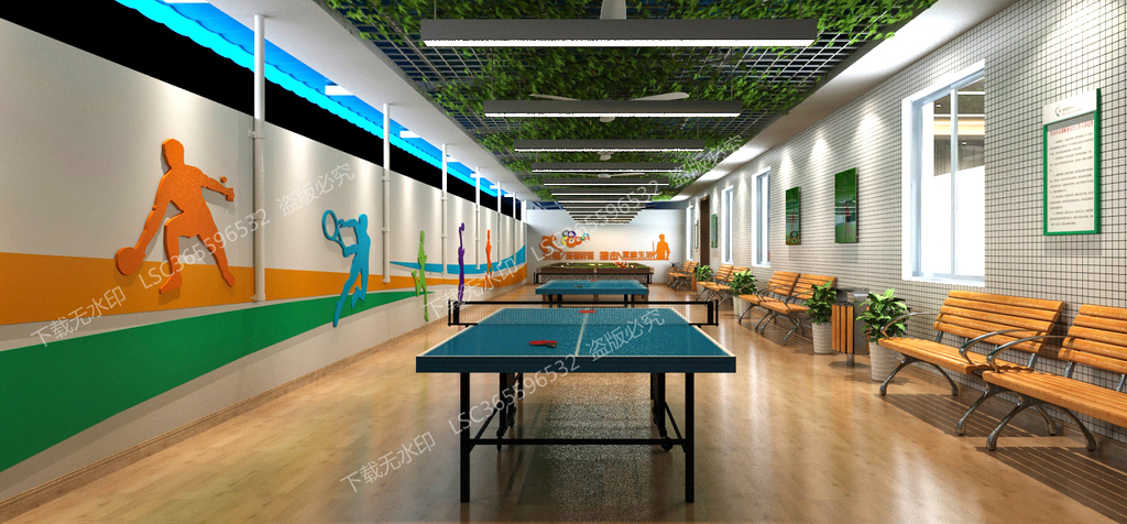 台球室文化墙乒乓球活动室标语文体娱乐