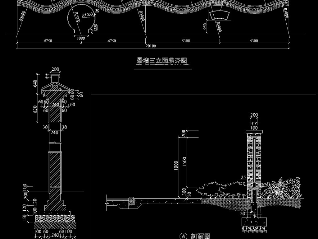 我图网提供独家原创围墙CAD设计图正版素材下载, 此素材为原创版权图片,图片,图片编号为16743307,作品体积为,是设计师QQE7D28974在2017-08-03 18:12:46上传, 素材尺寸/像素为-高清品质图片-分辨率为, 颜色模式为,所属花坛树池分类,此原创格式素材图片已被下载2次,被收藏78次,作品模板源文件下载后可在本地用软件 AutoCAD 2006(.