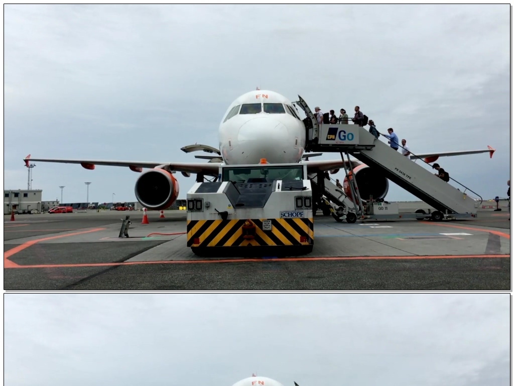 明航飞机乘客上机登机实拍视频素材