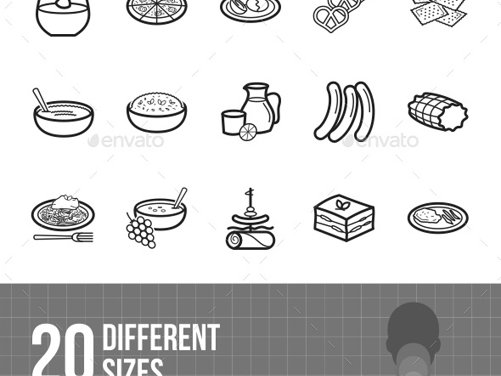 190个餐饮美食类icon矢量图标图片