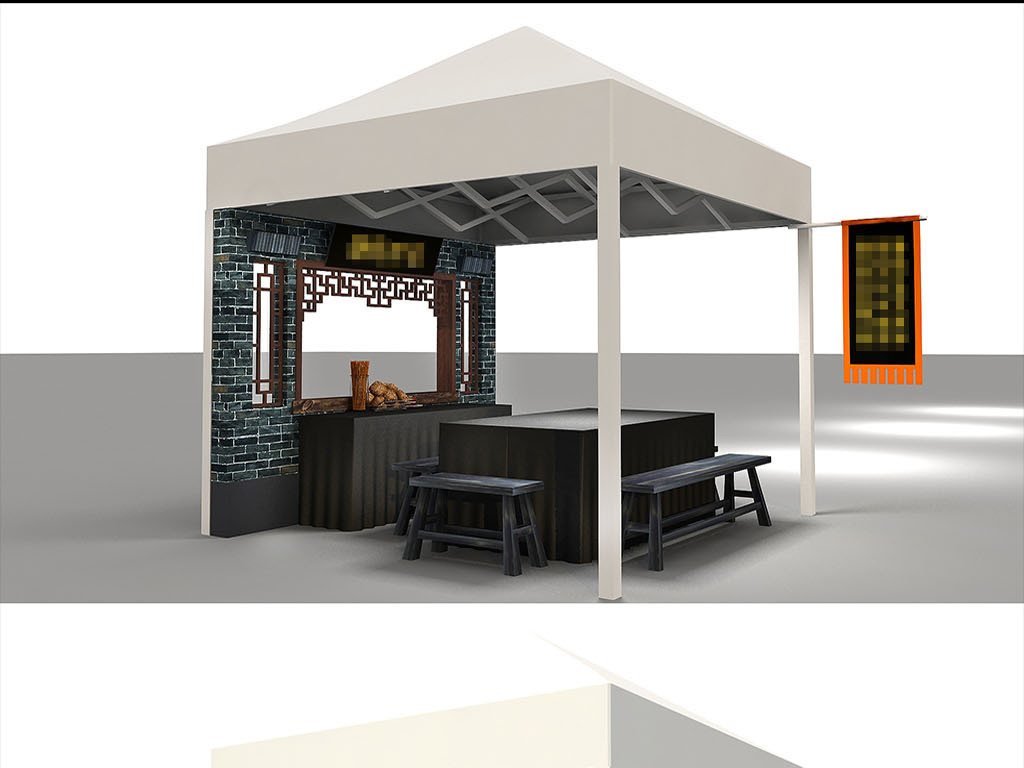 活动户外老北京小吃摊档