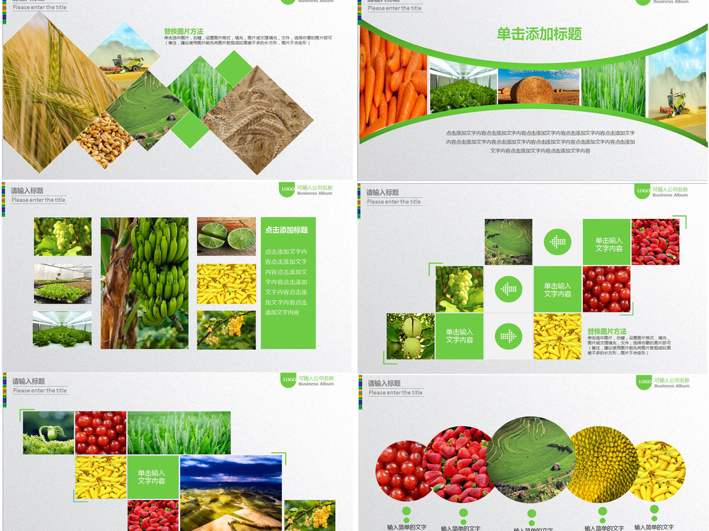 绿色生态农业招商有机农产品PPT模板