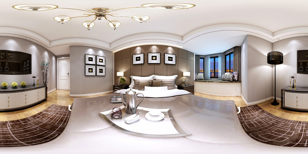 全景360新古典风格家庭卧室空间02设计图下载(图片50.