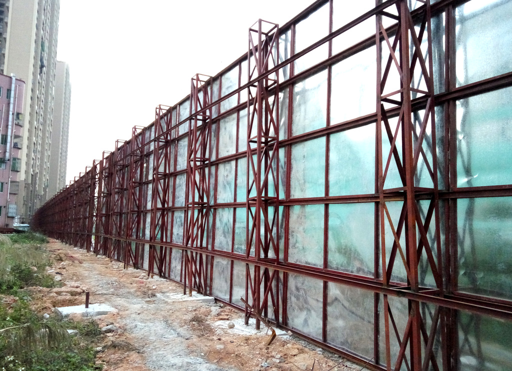 围档广告牌施工图房地产围墙广告工艺说明