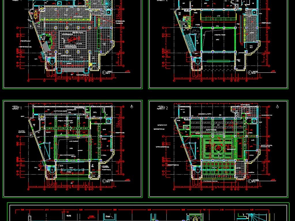 建筑银行大厅CAD全套平面图