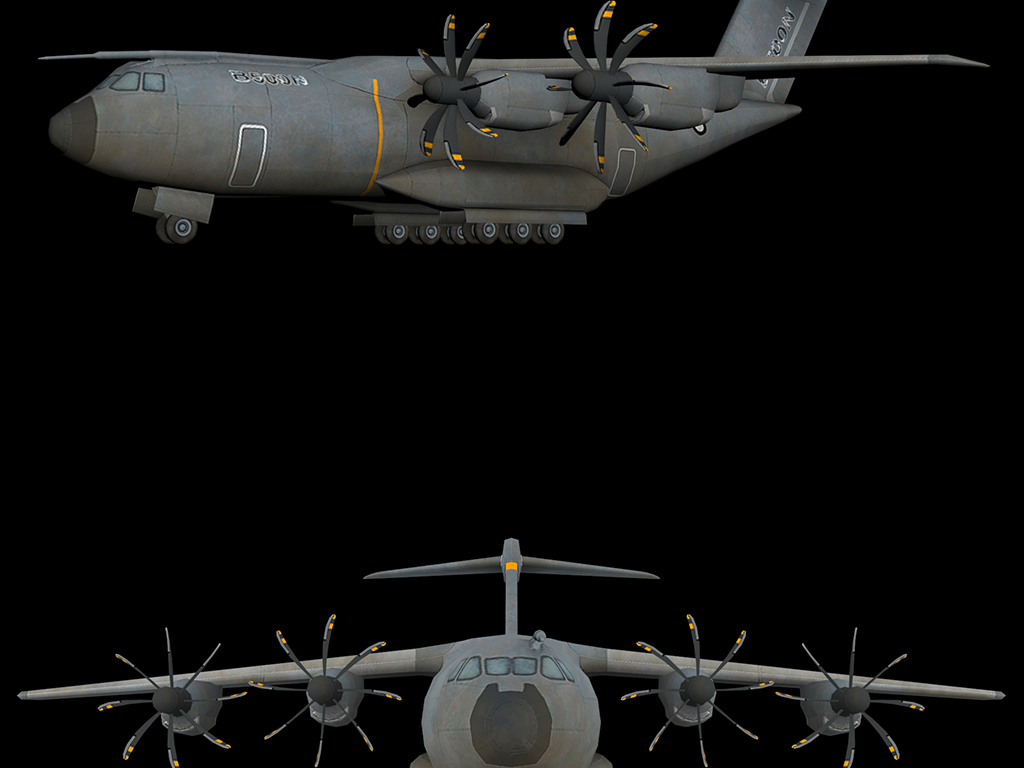 a400m军用运输机3d模型