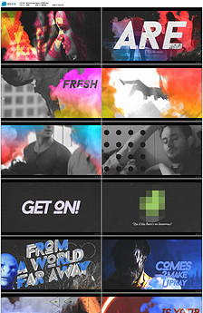 动感音乐吉他Logo摇滚乐队片头A.图片设计素