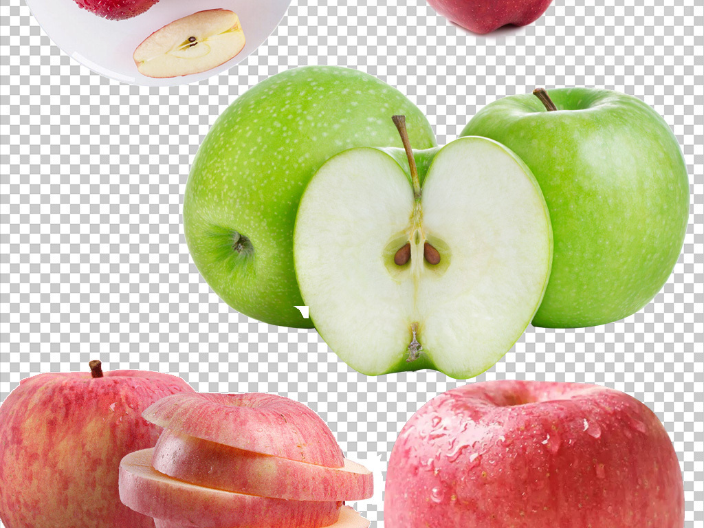 红苹果水果苹果一篮苹果png素材下载