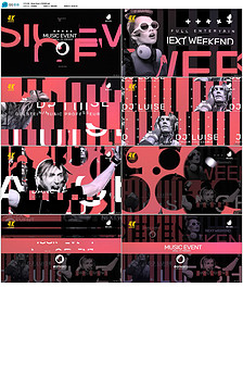 动感音乐吉他Logo摇滚乐队片头A.图片设计素