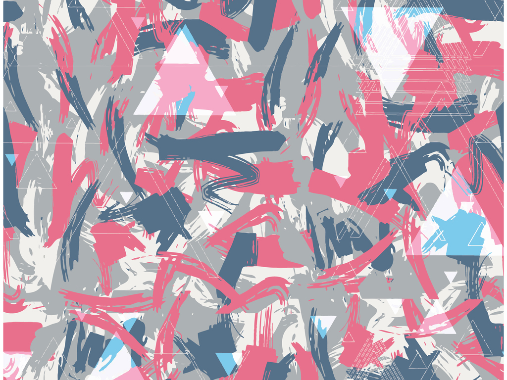 几何图案创意迷彩彩绘色块印花