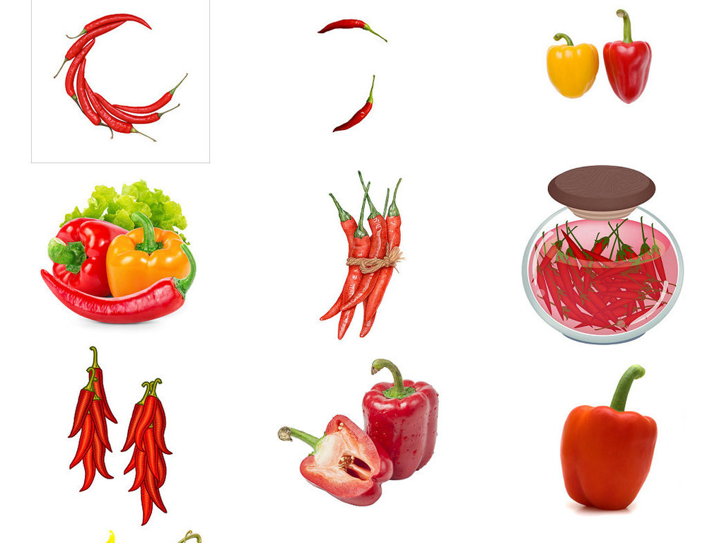 产品实物线椒辣子辣皮子红辣椒设计素材3