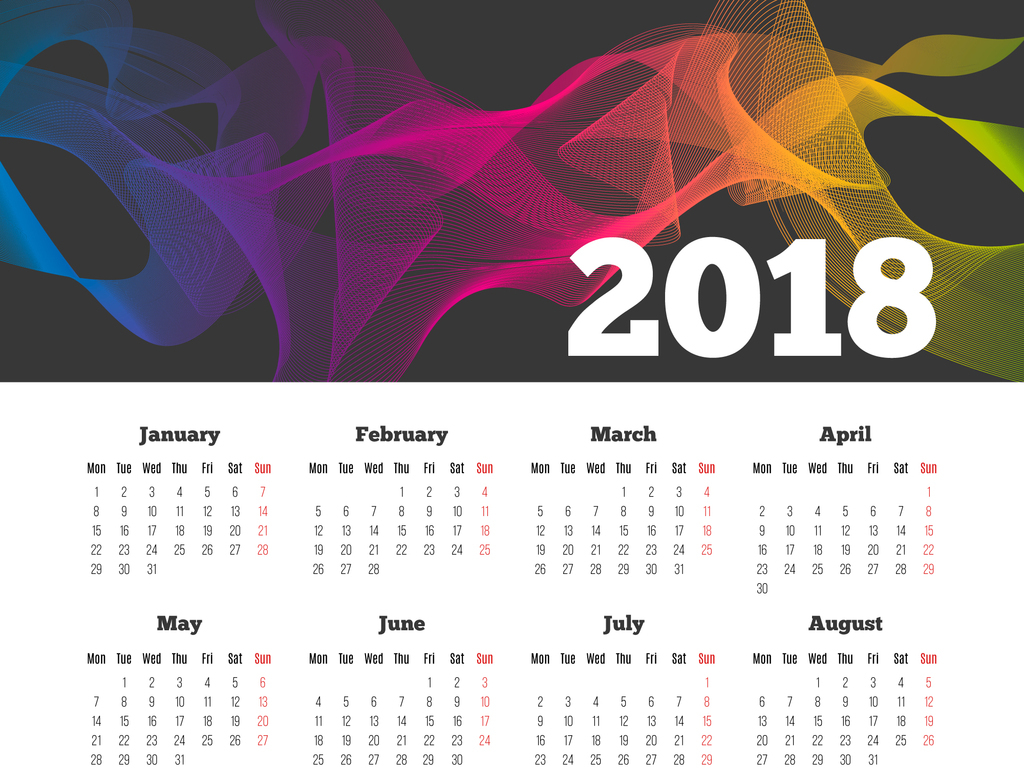 ai)日历狗年台历2018日历 台历图片