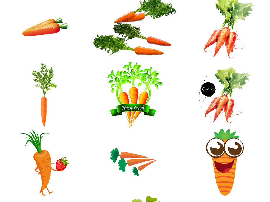 卡通蔬菜图片手绘胡萝卜1