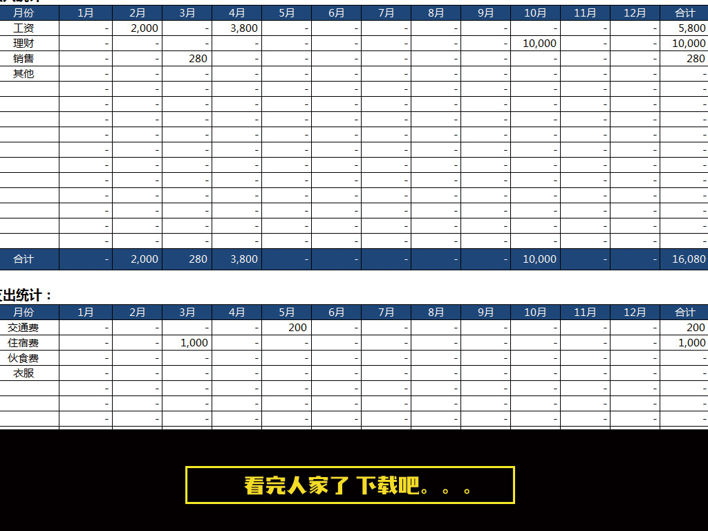 财务报表模板_财务收入支出报表(3)