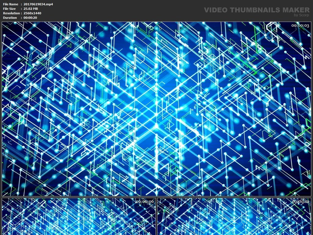 立体网格结构射线网状蓝色未来科技