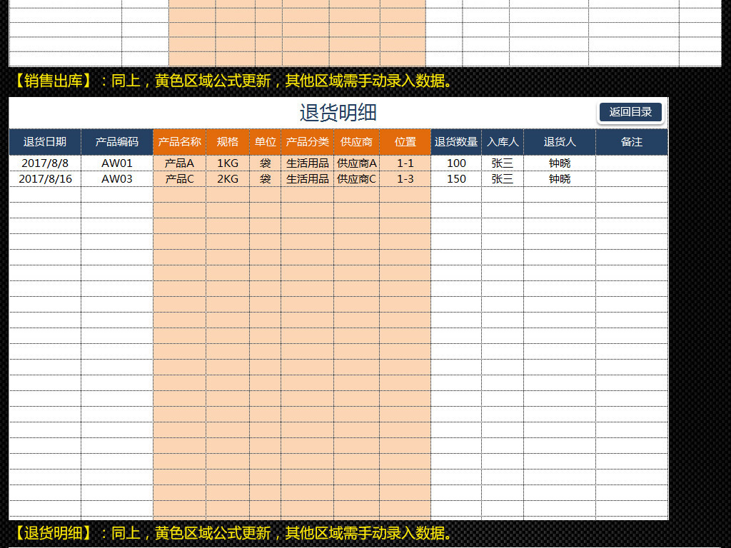 产品销售出库入库退货进销存出入库系统