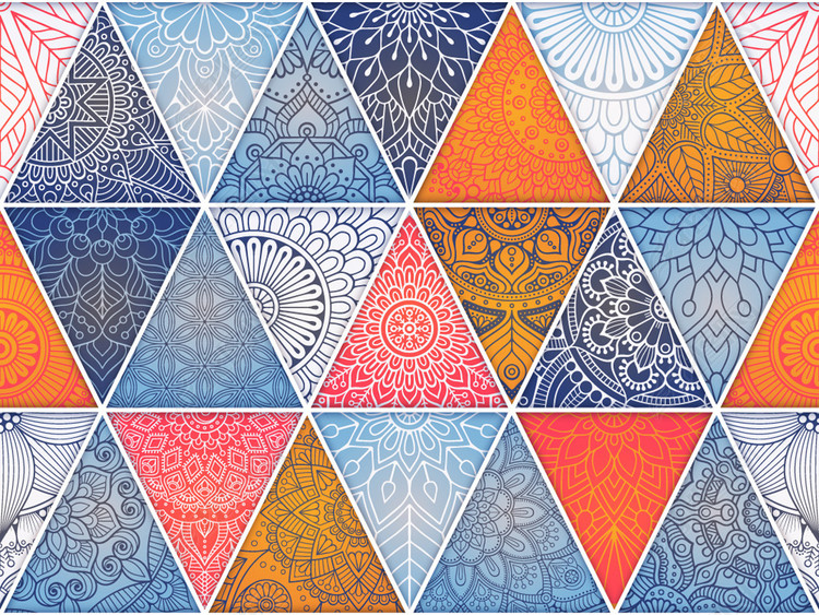 观赏花纹民族风壁纸墙纸民族几何图案