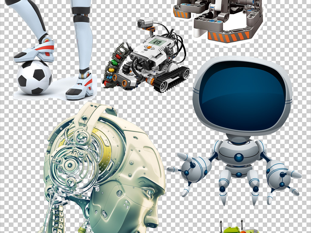 人工智能机器人蓝色科技IT信息PNG免扣