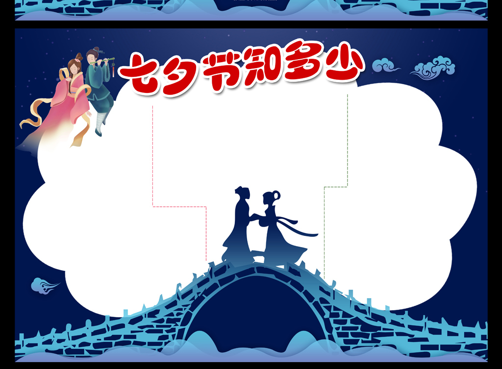 七夕节知识小报模板