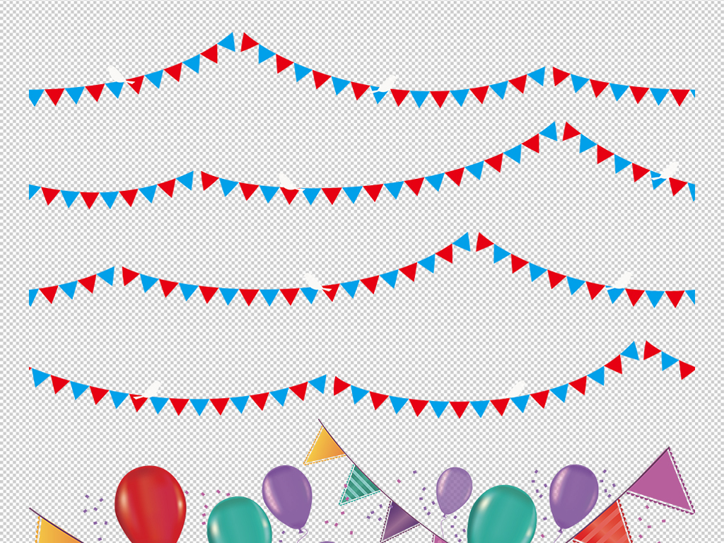 各种高清彩旗彩带节日装饰矢量素材