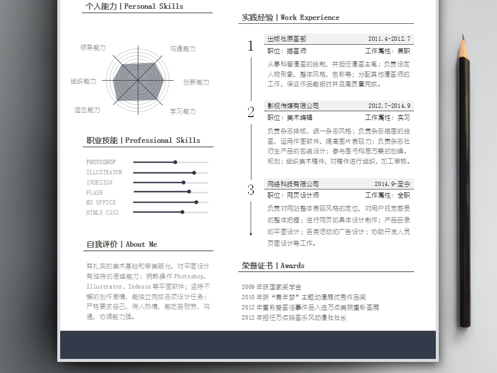 wordwps求职简历 模板图片