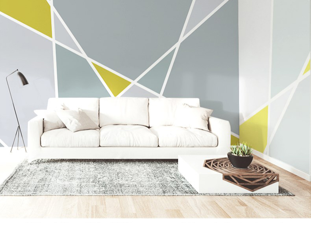 现代时尚北欧几何三角形背景墙